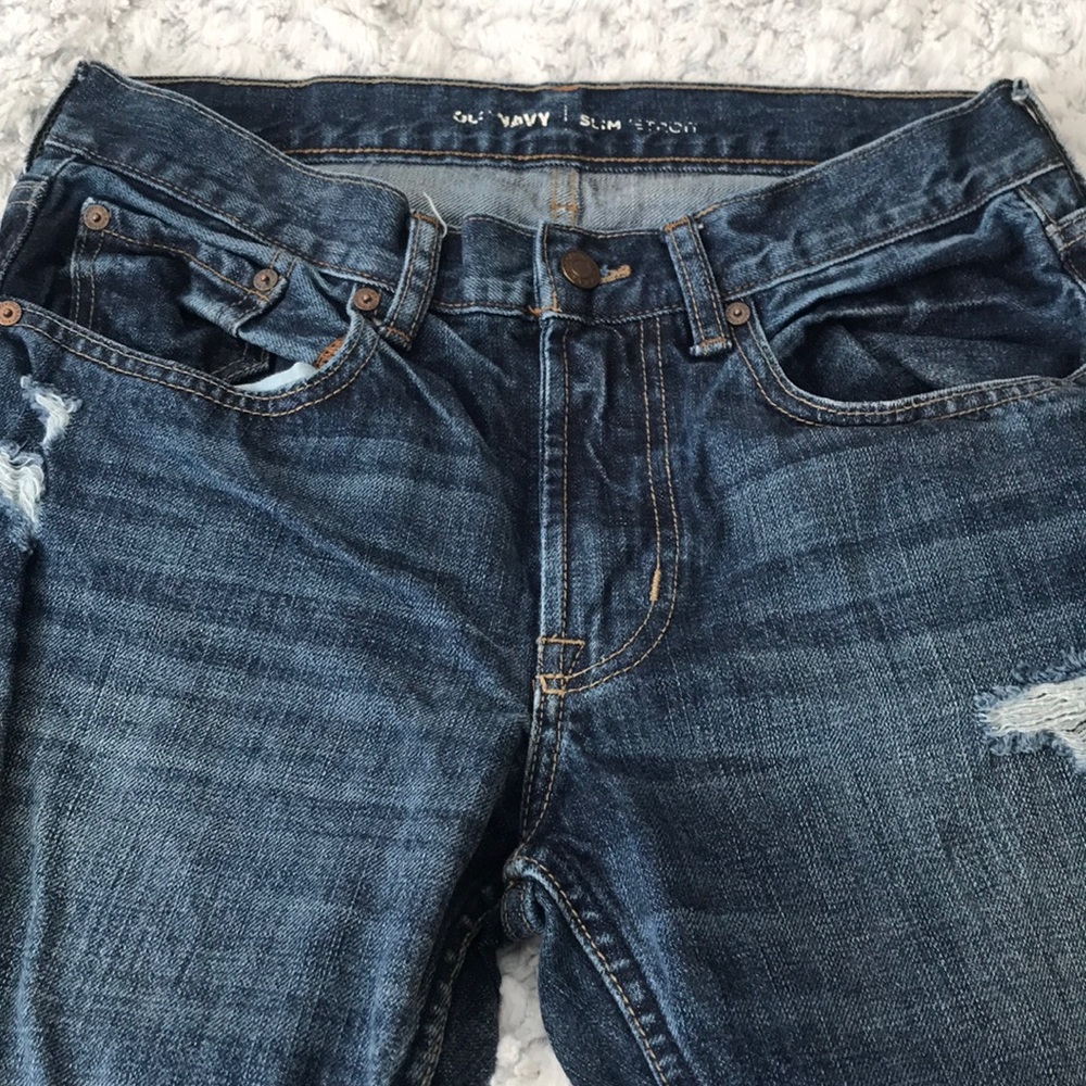 Men’s Old Navy 30x30 Straight Leg Distressed Jean